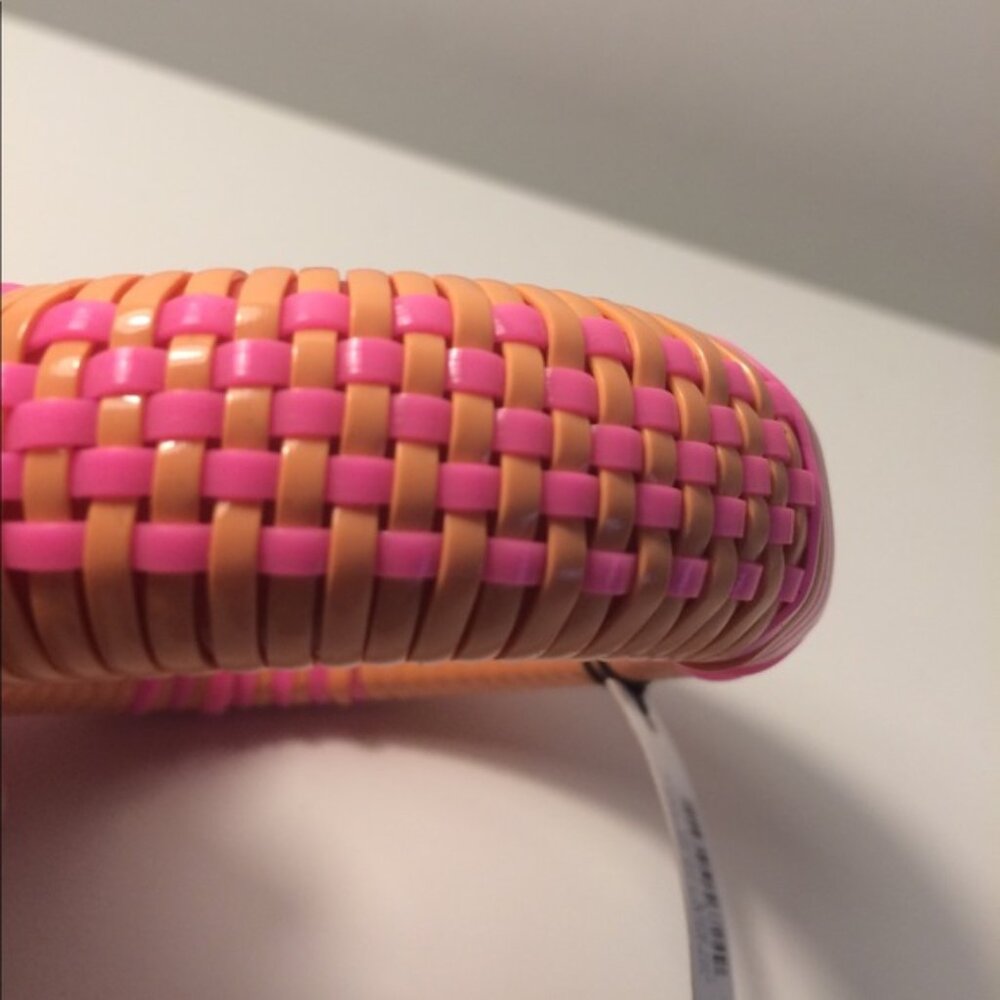 Marc Jacobs vinyl woven bangle bracelet new peaches - Picture 8 of 10